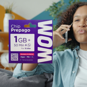 PACK CHIP PREPAGO WOM X 100 UNIDADES
