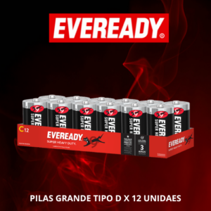 EVEREADY GRANDE D X 12 UNIDADES