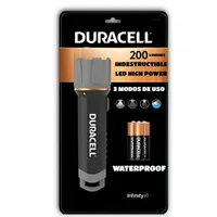 LINTERNA DURACELL WATERPROOF 200 LUMENES